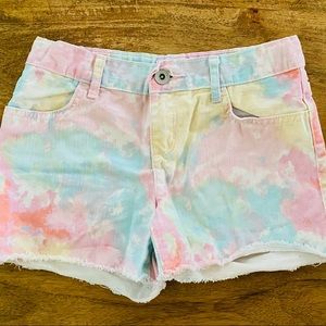 Children’s Place girls tie dye jean shorts size 8
